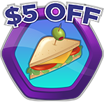 $5 Off Food Icon