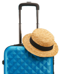 packed suitcase at wind creek atmore al casino & hotel