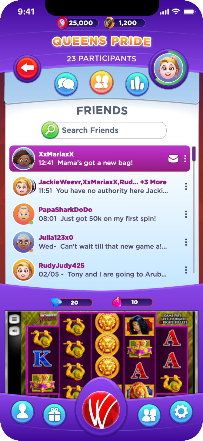 Casinoverse Chat Screen